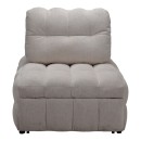 Πολυθρόνα-κρεβάτι Jelica pakoworld γκρι-μπεζ ύφασμα 88x110x86εκ