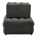 Πολυθρόνα-κρεβάτι Jelica pakoworld γκρι ύφασμα 88x110x86εκ