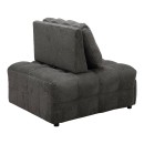 Πολυθρόνα-κρεβάτι Jelica pakoworld γκρι ύφασμα 88x110x86εκ