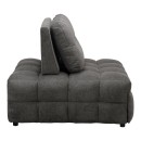Πολυθρόνα-κρεβάτι Jelica pakoworld γκρι ύφασμα 88x110x86εκ
