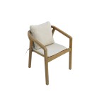 Τραπεζαρία Malibu pakoworld Σετ 5τεμ μασίφ ξύλο ακακίας 160x90x75εκ