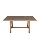 Τραπεζαρία Malibu pakoworld Σετ 5τεμ μασίφ ξύλο ακακίας 160x90x75εκ