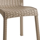 Τραπεζαρία Icon-Confident pakoworld σετ 5τεμ PP σε cappuccino απόχρωση