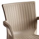 Τραπεζαρία Icon-Festive pakoworld σετ 3τεμ PP σε cappuccino απόχρωση