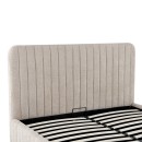 Κρεβάτι διπλό Zilin pakoworld ύφασμα μπουκλε μπεζ με αποθηκευτικό χώρο 160x200εκ