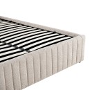 Κρεβάτι διπλό Zilin pakoworld ύφασμα μπουκλε μπεζ με αποθηκευτικό χώρο 160x200εκ