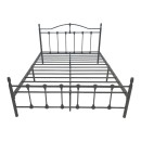 Κρεβάτι Wotso pakoworld μεταλλικό σε μαύρη απόχρωση 150x200εκ