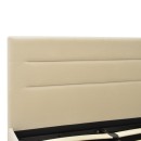 Κρεβάτι Molito pakoworld βελούδο σε εκρού απόχρωση με αποθηκευτικό χώρο120x200εκ