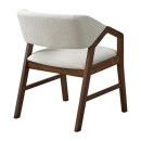 Πολυθρόνα Livia pakoworld rubberwood σε καρυδί-εκρού απόχρωση 47.5x54.5x78εκ | Συσκευασία 2 τμχ