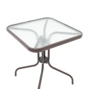 Τραπεζαρία Watson-Sussie pakoworld σετ 3τεμ μέταλλο καφέ-γυαλί 60x60x70εκ