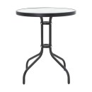 Τραπεζαρία Calan-Watson σετ 3τεμ pakoworld μέταλλο μαύρο-textilene μαύρο Φ60x70εκ