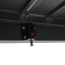 Τραπεζαρία Azelie-Lafla pakoworld σετ 7τεμ ανθρακί ύφασμα-ανθρακί αλουμίνιο 160-240x90x75εκ