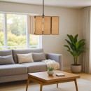 Φωτιστικό οροφής Boxfo Inart καφέ press papier-μέταλλο 32x32x123εκ