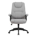 Καρέκλα γραφείου διευθυντή Kamora pakoworld ύφασμα γκρι 66x67x103-111εκ
