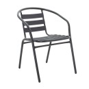 Τραπεζαρία Vergo-Tade pakoworld 3τεμ μαύρο μέταλλο Φ60x70εκ