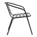 Τραπεζαρία Vergo-Tade pakoworld 3τεμ μαύρο μέταλλο Φ60x70εκ