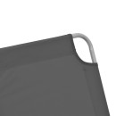 Ξαπλώστρα παραλίας Pasein pakoworld μέταλλο-textilene σε ανθρακί απόχρωση 55x185x24εκ