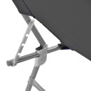 Ξαπλώστρα παραλίας Pasein pakoworld μέταλλο-textilene σε ανθρακί απόχρωση 55x185x24εκ