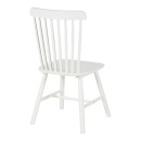 Καρέκλα Melia pakoworld rubberwood σε λευκή απόχρωση 45x51x87εκ | Συσκευασία 4 τμχ