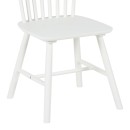 Καρέκλα Melia pakoworld rubberwood σε λευκή απόχρωση 45x51x87εκ | Συσκευασία 4 τμχ