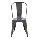 Καρέκλα Utopia pakoworld μέταλλο σε ανθρακί απόχρωση 44x44x85εκ