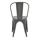 Καρέκλα Utopia pakoworld μέταλλο σε ανθρακί απόχρωση 44x44x85εκ