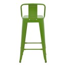Σκαμπό μπαρ μεσαίου ύψους με πλάτη Utopia pakoworld μέταλλο σε πράσινη απόχρωση 42x42x86εκ