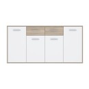 Μπουφές Drepen pakoworld μελαμίνη σε λευκό και sonoma χρώμα 162.3x34.2x81.7εκ