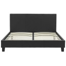 Κρεβάτι Nevil pakoworld 150x200 PU χρώμα μαύρο ματ