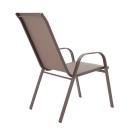 Τραπεζαρία Ensure-Calan σετ 5τεμ pakoworld μέταλλο-textilene καφέ