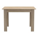 Τραπεζαρία Manka-Gaston pakoworld σετ 5τεμ σε sonoma-μαύρη απόχρωση 110x80x77εκ