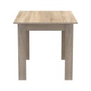 Τραπεζαρία Manka-Gaston pakoworld σετ 5τεμ σε sonoma-μαύρη απόχρωση 110x80x77εκ