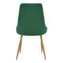 Καρέκλα Azori pakoworld κυπαρισσί βελούδο με μεταλλικό πόδι σε φυσική απόχρωση 49x55x85εκ | Συσκευασία 2 τμχ