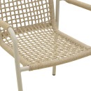 Πολυθρόνα Esence pakoworld στοιβαζόμενη αλουμίνιο cappuccino με pe σχοινί σε μπεζ απόχρωση 56x61,5x87,5εκ