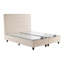 Κρεβάτι διπλό Linteda pakoworld με αποθηκευτικό χώρο κρεμ βελούδο 160x200εκ