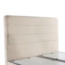 Κρεβάτι διπλό Linteda pakoworld με αποθηκευτικό χώρο κρεμ βελούδο 160x200εκ