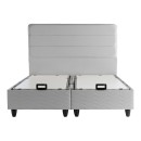 Κρεβάτι διπλό Linteda pakoworld με αποθηκευτικό χώρο γκρι βελούδο 160x200εκ