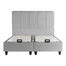 Κρεβάτι διπλό Lunda pakoworld με αποθηκευτικό χώρο γκρι βελούδο 160x200εκ