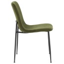 Καρέκλα Gratify pakoworld ύφασμα χακί-πόδι μαύρο