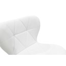 Σκαμπό μπαρ Coozy pakoworld pu σε λευκό χρώμα σκελετός χρωμίου | Συσκευασία 2 τμχ