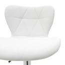 Σκαμπό μπαρ Coozy pakoworld pu σε λευκό χρώμα σκελετός χρωμίου | Συσκευασία 2 τμχ