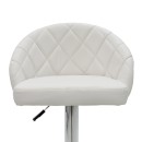 Σκαμπό μπαρ Balina pakoworld πτυσσόμενο λευκό pu-μέταλλο χρωμίου 52x53x109εκ | Συσκευασία 2 τμχ