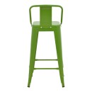 Σκαμπό μπαρ με πλάτη Utopia pakoworld μέταλλο σε πράσινη απόχρωση 42x42x97εκ