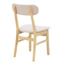 Καρέκλα Gaborn pakoworld σε φυσικό-μπεζ απόχρωση 47x47x81,5εκ | Συσκευασία 2 τμχ