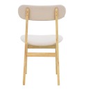 Καρέκλα Gaborn pakoworld σε φυσικό-μπεζ απόχρωση 47x47x81,5εκ | Συσκευασία 2 τμχ