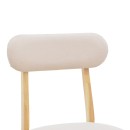 Καρέκλα Gaborn pakoworld σε φυσικό-μπεζ απόχρωση 47x47x81,5εκ | Συσκευασία 2 τμχ
