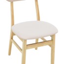 Καρέκλα Gaborn pakoworld σε φυσικό-μπεζ απόχρωση 47x47x81,5εκ | Συσκευασία 2 τμχ