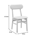 Καρέκλα Gaborn pakoworld σε φυσικό-μπεζ απόχρωση 47x47x81,5εκ | Συσκευασία 2 τμχ