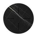 Επιφάνεια τραπεζιού Relian pakoworld HPL μαύρο όψη μαρμάρου Φ69εκ πάχους 12mm