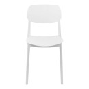 Καρέκλα Berdian pakoworld στοιβαζόμενη pp λευκό 38x49x79εκ